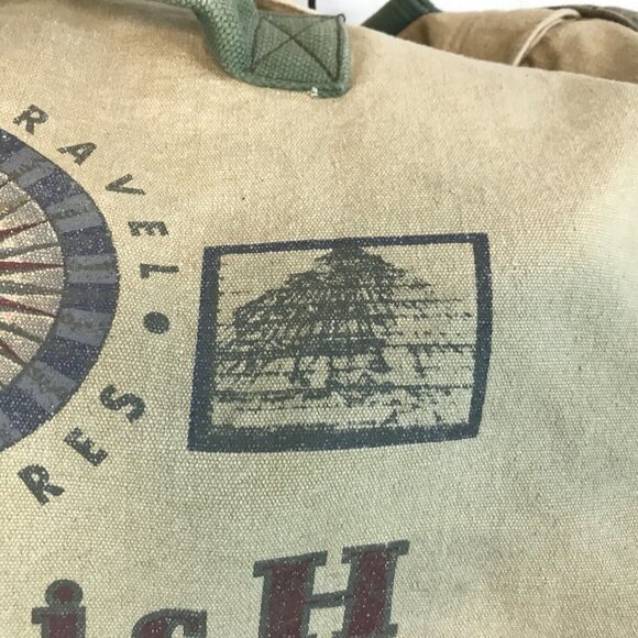 Woolrich World Travel Adventures Canvas Duffle Soft/Base Ball Carry Bag 28"X16" - Picture 5 of 16